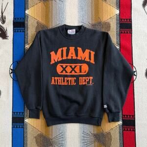 Vintage 90s University Of Miami Hurricanes Crewneck Sweatshirt Size Small